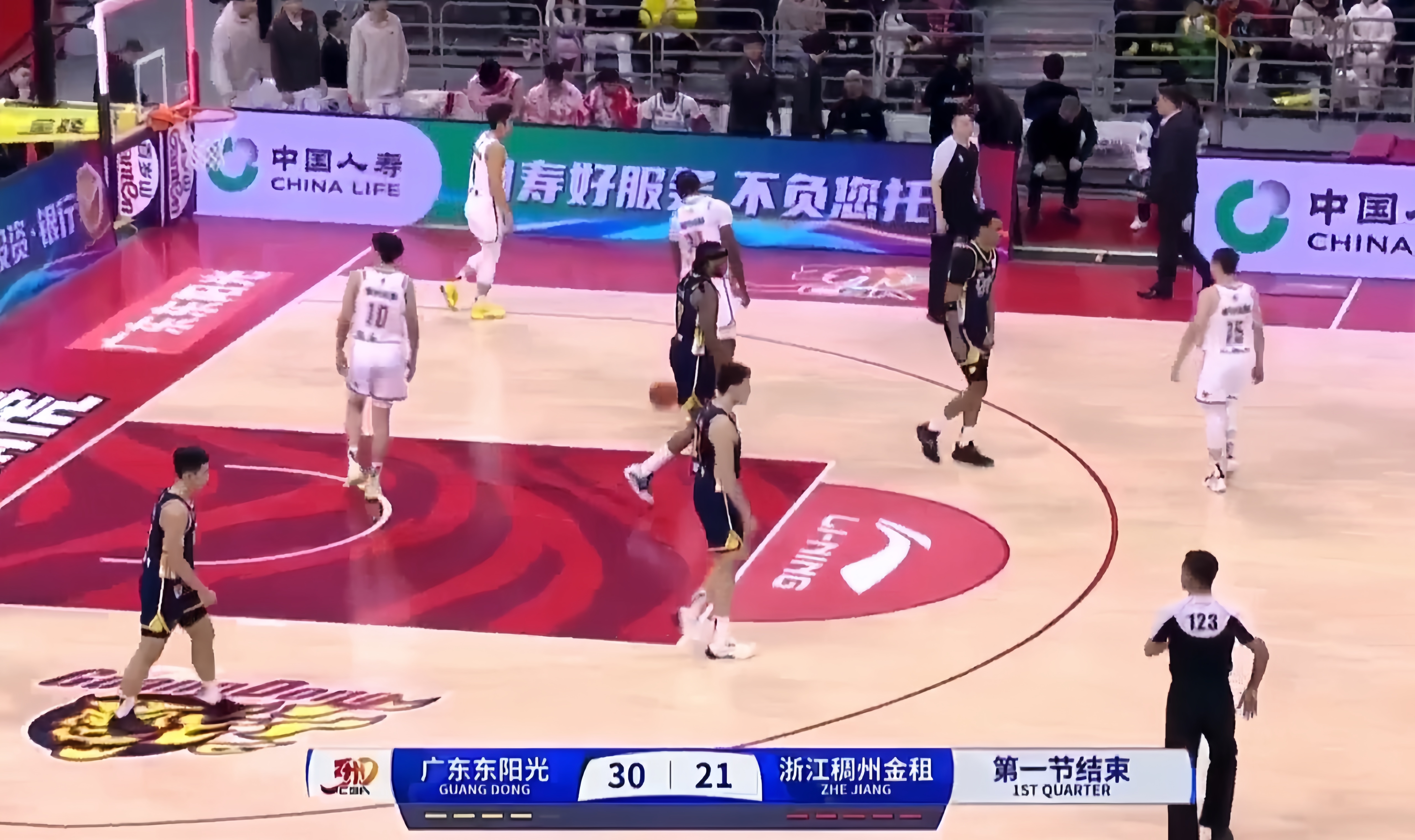 在浙江队赛场上演CBA季后赛，碾压，引发教练席炸锅的简单介绍